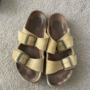 Mustard Birkenstock sandals